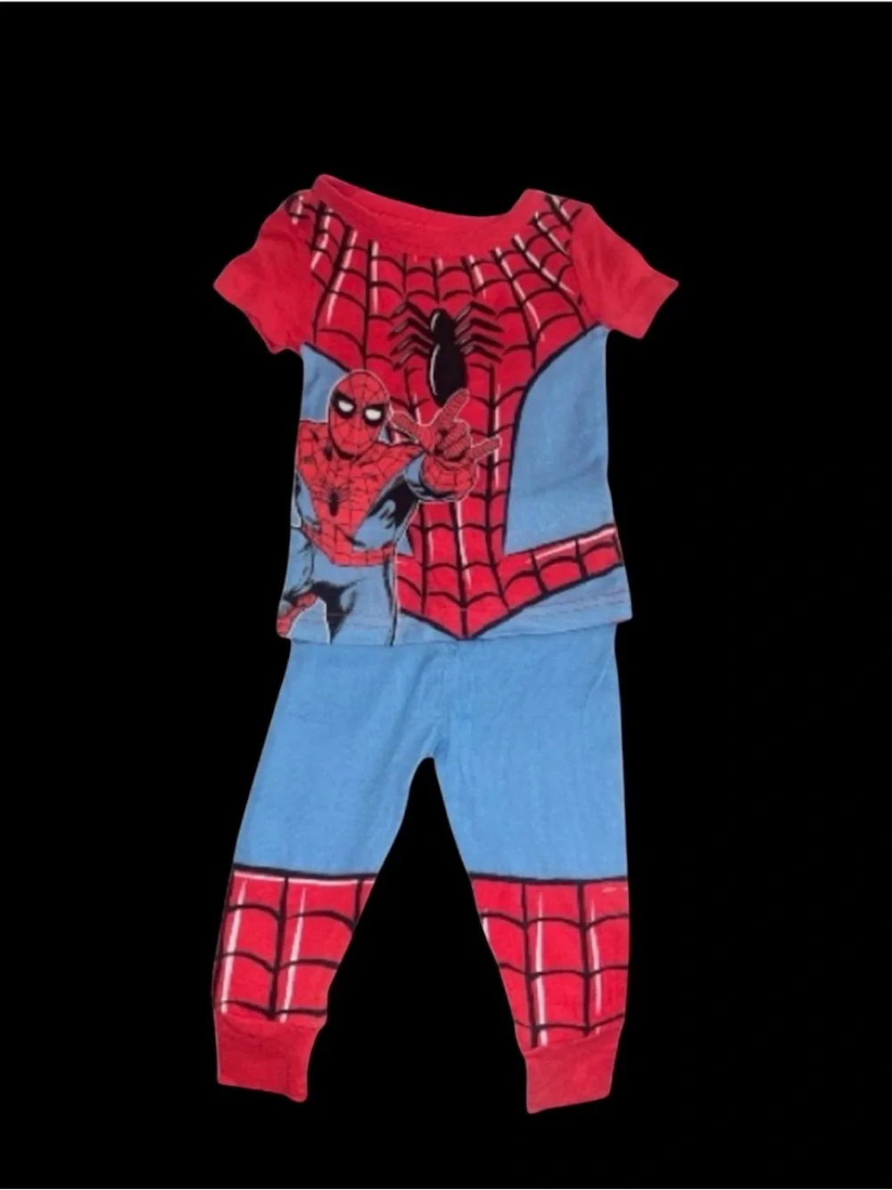 Spiderman Suit & Spider-Man Head Kids Pajama Set Size 4T